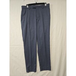 BANANA REPUBLIC Slim Fit Stretch Blue Gray Check Dress Pants Men's 32x30 (32×29)